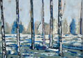 30x40 Blue Trees image 0