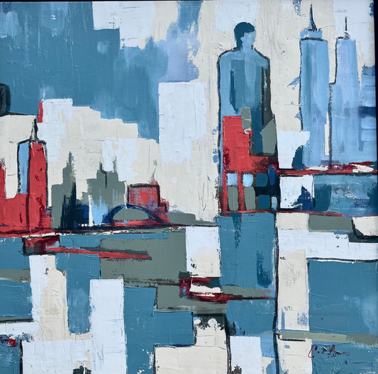 36x36 Man in the City image 0