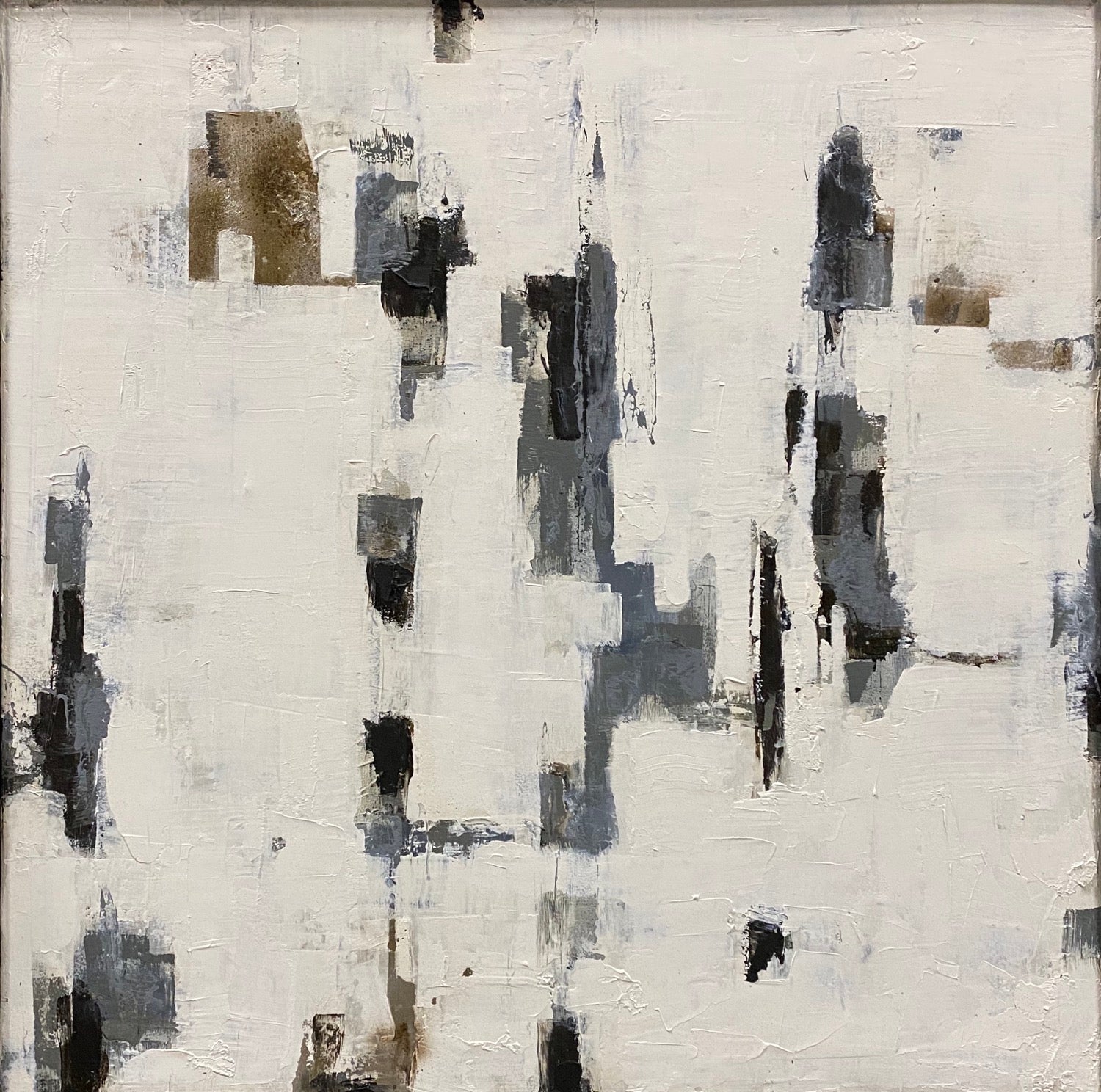 Grey Area (35x35) Companion -Mixed Media on Canvas image 0
