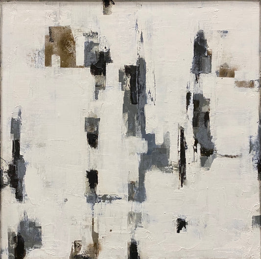 Grey Area (35x35) Companion -Mixed Media on Canvas image 0