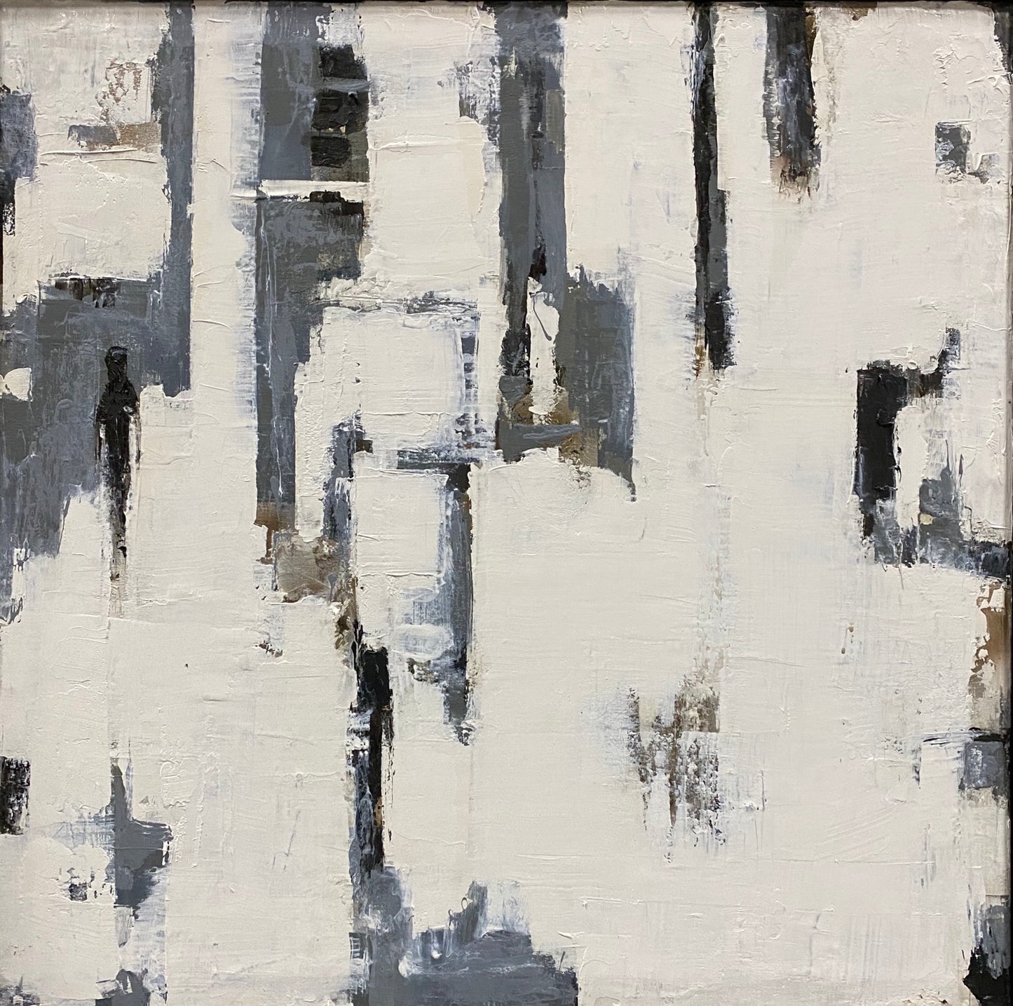 Grey Area (35x35) Companion -Mixed Media on Canvas image 1