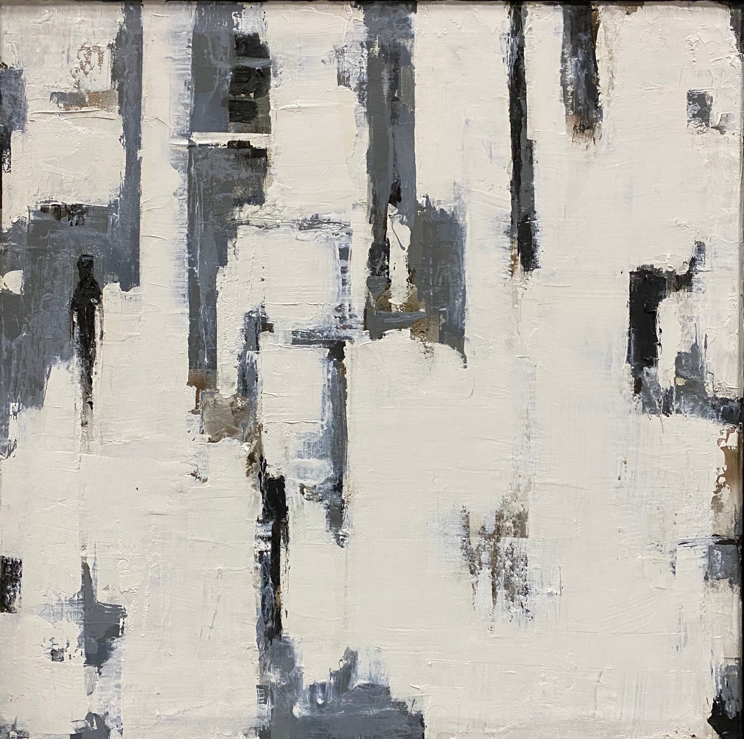 Grey Area (35x35) Companion -Mixed Media on Canvas image 1
