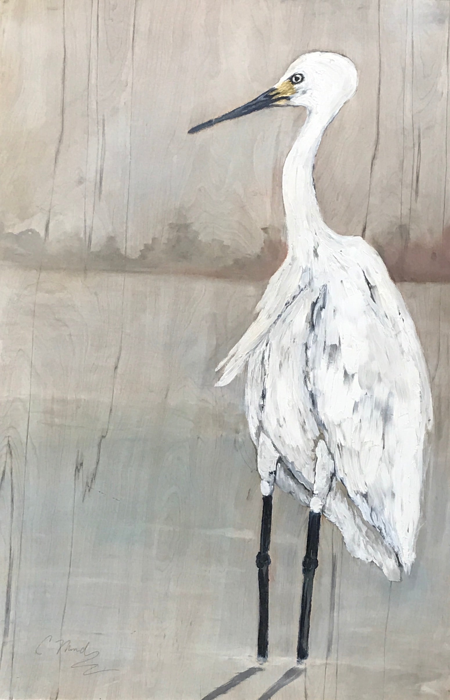 WHITE HERON (30X48) image 0